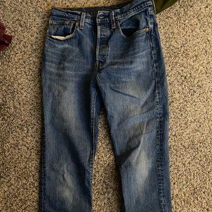 Levis 501 Raw Hem Jeans